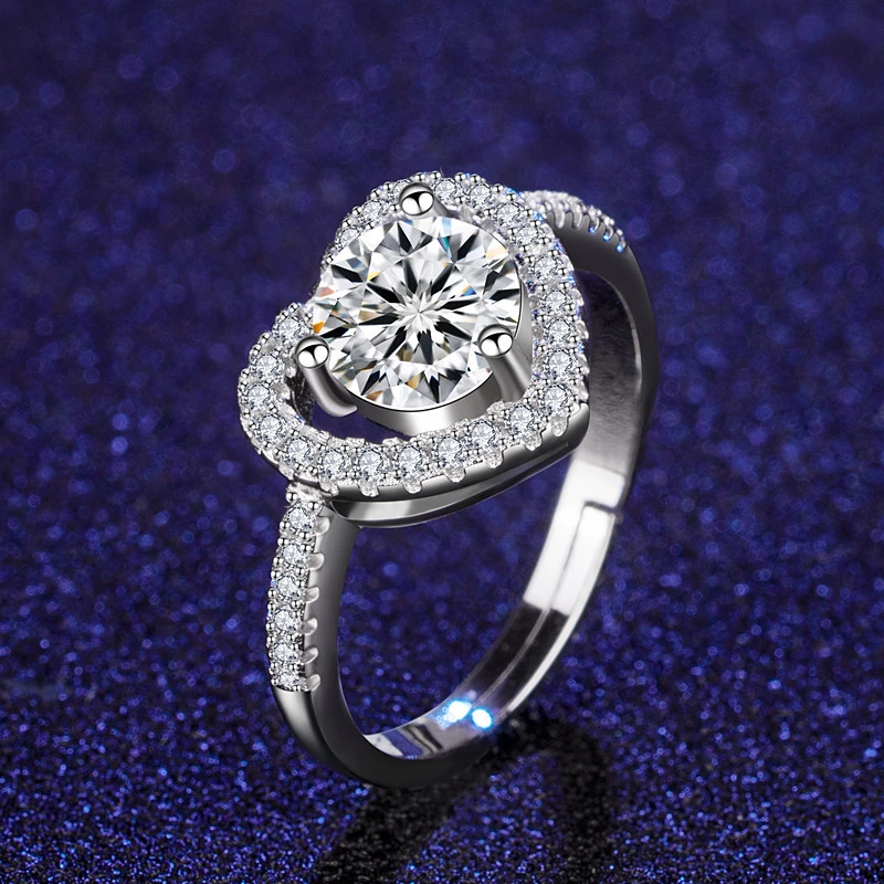 Fashion Romantic Ring Silver Rings Diamond Wedding Engagement
